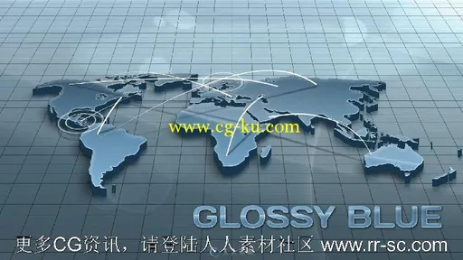 世界地图连接背景AE模板 Videohive World Connections Map Background 3204040的图片1