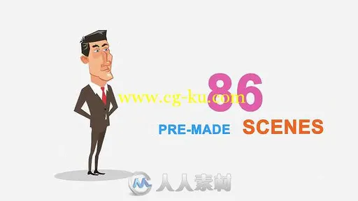 卡通人物场景与Logo设计动画包AE模板合辑 Videohive Explainer Flat 3D的图片1