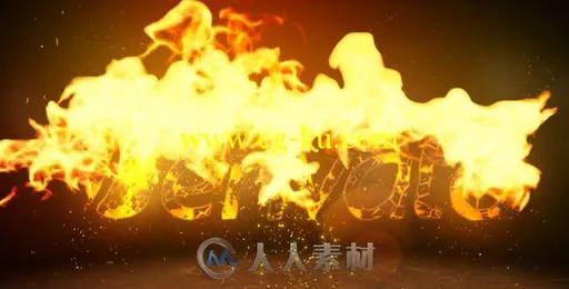 时尚酷炫火焰粒子消防标志显示LOGO演绎AE模板 Videohive Fire Logo Reveal 4663555的图片1