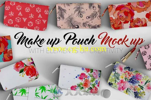 化妆包平面展示设计PSD模板Makeup Pouch Mockup.zip的图片1