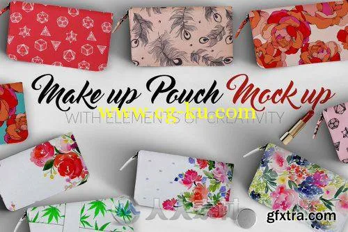 化妆包平面展示设计PSD模板Makeup Pouch Mockup.zip的图片2