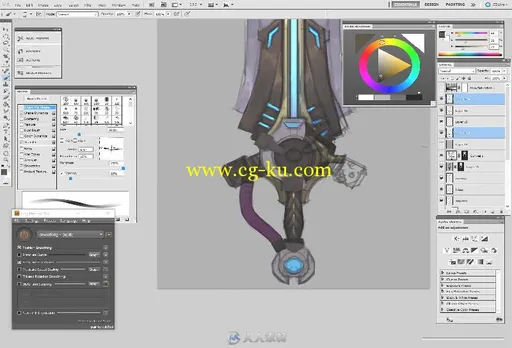 科幻游戏武器从手绘到建模实例制作视频教程 GUMROAD NOVA SWORD HAND PAINT A SCI-...的图片12