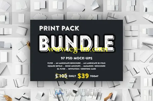 印刷图片展示包第一版合辑Print Pack BUNDLE Mockups V.1的图片2