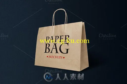 纸质手提袋展示PSD模板Paper Bags - Mockups的图片1