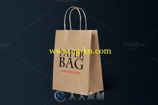 纸质手提袋展示PSD模板Paper Bags - Mockups的图片2