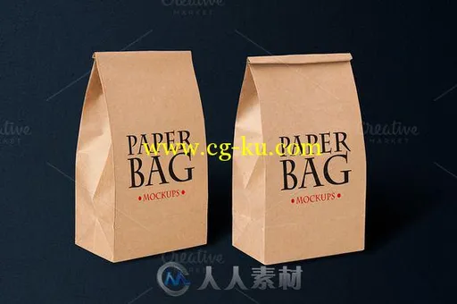 纸质手提袋展示PSD模板Paper Bags - Mockups的图片3