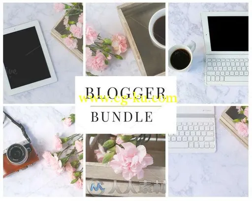 咖啡与鲜花平面展示PSD模板Pretty_Photo_Bundle_for_Bloggers的图片3