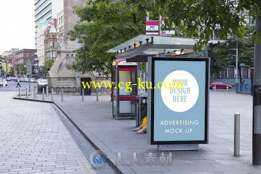 5款户外广告牌场景展示PSD模板Advertising outdoor mock up的图片2