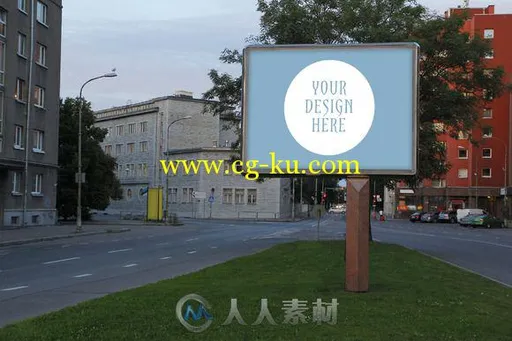 5款户外广告牌场景展示PSD模板Advertising outdoor mock up的图片3