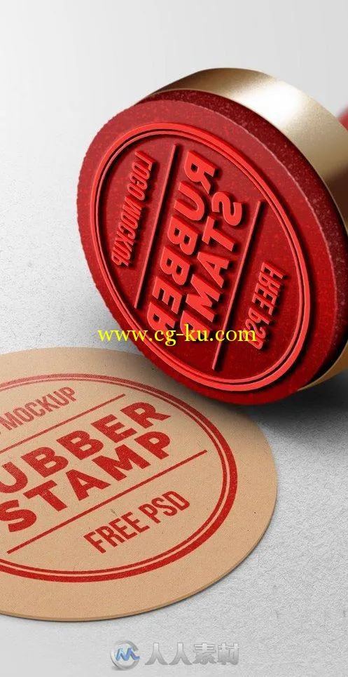 橡皮图章标示展示PSD模板Rubber Stamp Logo Mockup的图片3