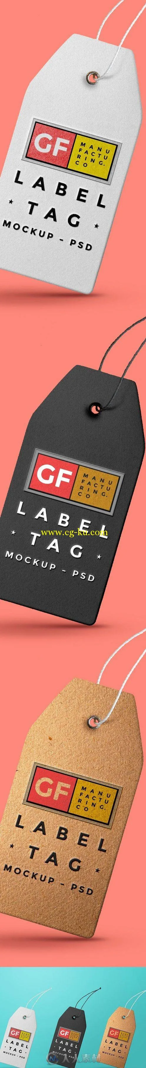 标签牌设计展示PSD模板Label-Tag-Mockup-PSD的图片1