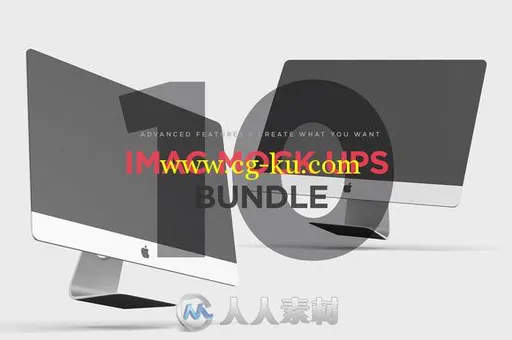 苹果27寸IMAC展示PSD模板iMac Mock Ups Bundle的图片2