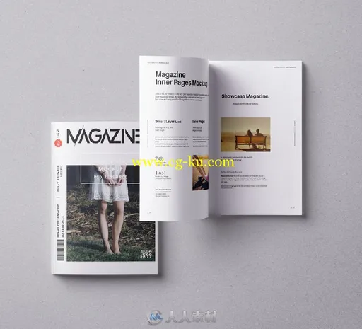 杂志展示第八版PSD模板Magazine-Mockup-Presentation-vol8的图片1