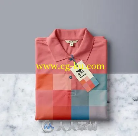 POLO衫折叠展示PSD模板Polo-Shirt-Mockup的图片1