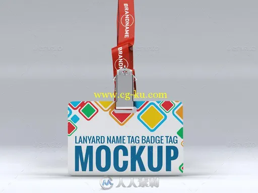 身份挂绳牌胸卡展示PSD模板Lanyard Name Badge Tag Mock-up的图片3