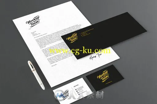 工作物品品牌展示第三版PSD模板Stationery Branding Mock-Up V3的图片1