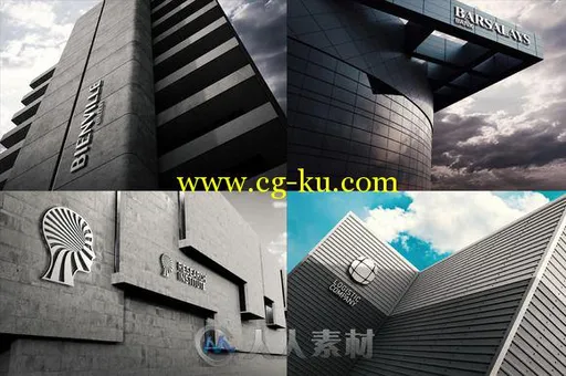 大型LOGO室外展示第三版PSD模板3D_Logo_Signage_Wall_Mock_Up的图片2