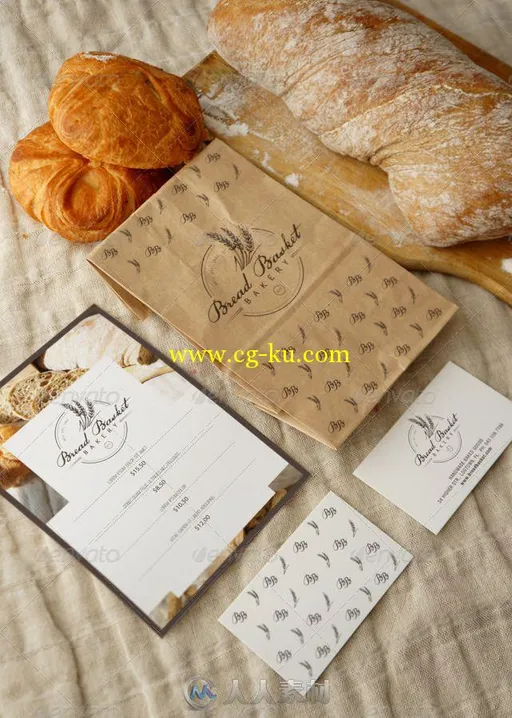 面包品牌场景展示PSD模板bakery-branding-mockup的图片3