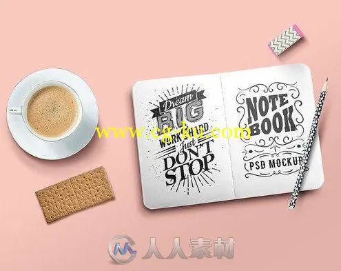 绘画本展示PSD模板Sketchbook-Mockup-PSD-Template的图片3