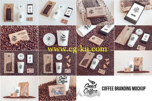 咖啡产品展示PSD模板Coffee Branding Mock-up的图片10