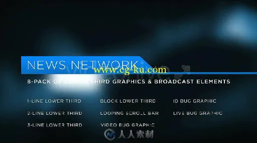 完美的新闻联播字幕条动画AE模板 Videohive News Network Lower Thirds 5171471的图片9