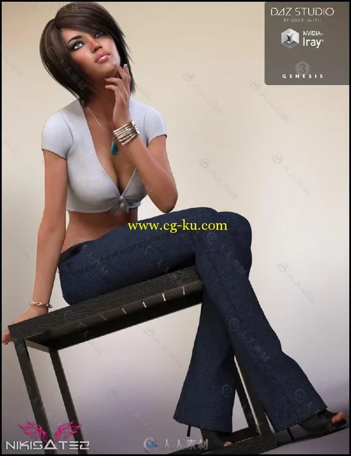 DAZ3D低胸套装女性3D模型合辑的图片2