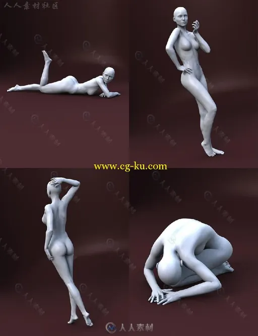 DAZ3D女性参考性艺术姿势3D模型合辑的图片2