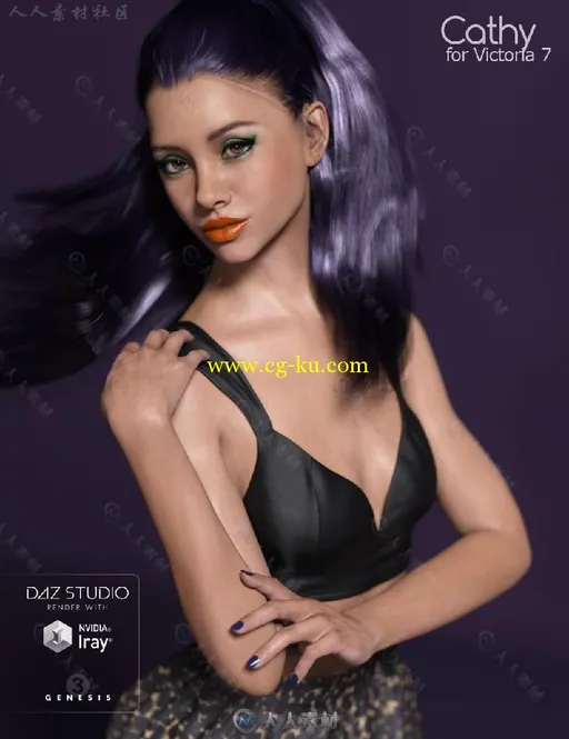 DAZ3D可爱棕色眼睛邻家女孩3D模型合辑的图片4