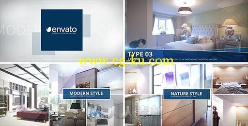 时尚创意现代室内照片库相册动画AE模板 Videohive Modern Interior - Photo Galler...的图片1