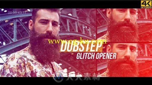 时尚动感极限运动城市宣传片AE模板 Videohive Dubstep Glitch Opener - 4K 17882747的图片1