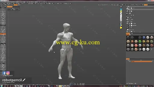 3DCoat科幻机器人雕刻制作视频教程 GUMROAD ANTHONY JONES 3D COAT HARD SURFACE C...的图片3