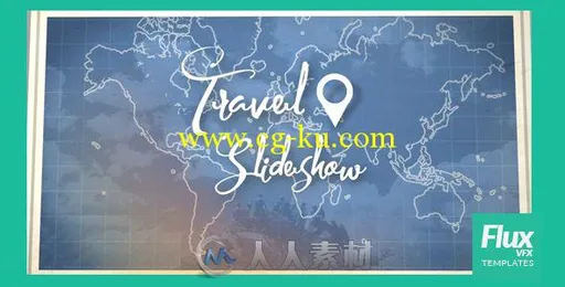 惊人的地图旅行幻灯片相册动画AE模板 Videohive Map Travel Slideshow 17424949的图片1