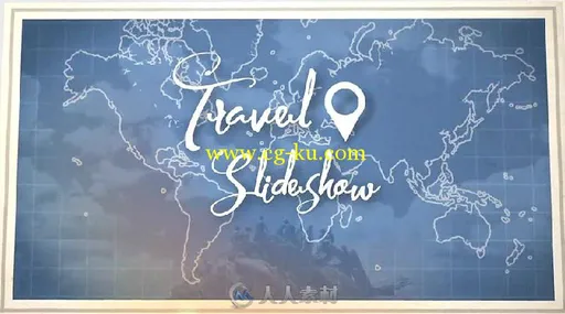 惊人的地图旅行幻灯片相册动画AE模板 Videohive Map Travel Slideshow 17424949的图片2