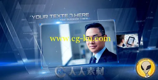 水晶效果幻灯片企业介绍宣传AE模板 Videohive Crystal Corporate Present 6769893的图片1