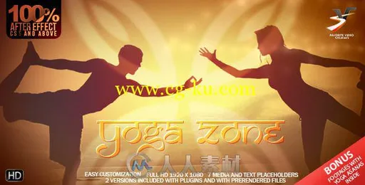 现代瑜伽幻灯片宣传片AE模板 Videohive Yoga Zone 3588905的图片1