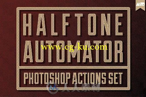 半自动印刷特效PS动作Halftone_Automator的图片3