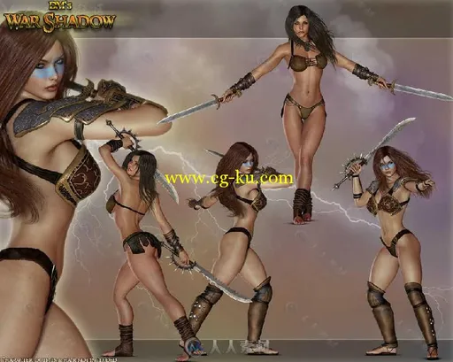 DAZ3D超精美古代女战士3D模型合辑的图片3