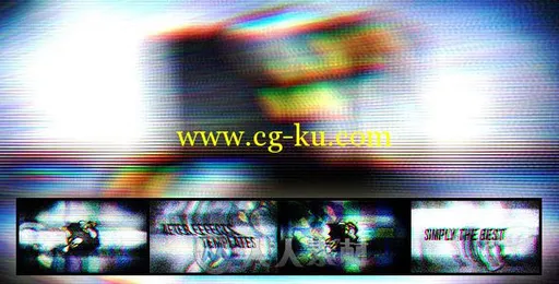 前卫的故障幻灯片影视片头AE模板 Videohive Xtreme Glitch 833206的图片1