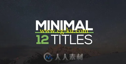 12个独特的最小标题动画AE模板 Videohive Minimal Titles 17919335的图片1