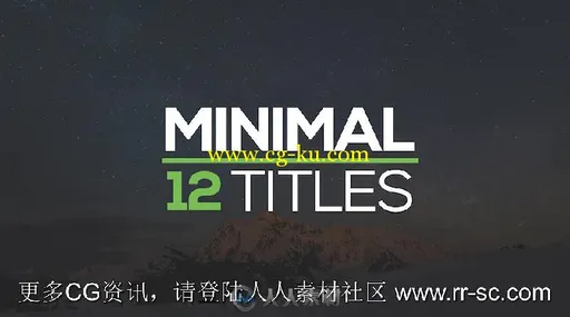 12个独特的最小标题动画AE模板 Videohive Minimal Titles 17919335的图片2