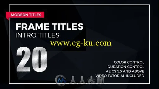 现代时尚框架标题动画AE模板 Videohive Frame Titles 2 17926174的图片1