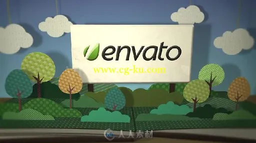 卡通翻书弹出森林标志LOGO演绎AE模板 Videohive Pop Up Book Logo 237097的图片3