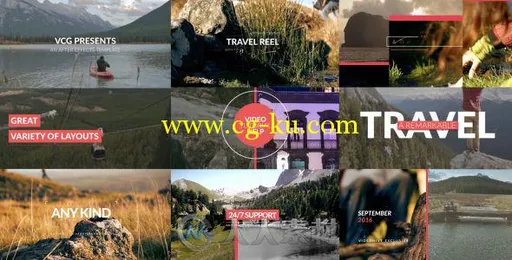 时尚完美的旅游文字标题动画AE模板 Videohive Travel Reel With Titles 17923569的图片1