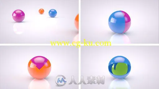 3D梦幻球标志LOGO演绎AE模板 Videohive Dreamy Balls 5416163的图片1