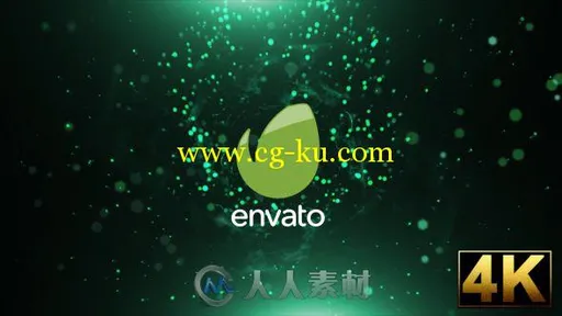 酷炫华丽粒子光波标志LOGO演绎AE模板 Videohive Particle Wave Logo 17771345的图片1