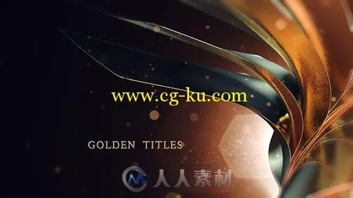 时尚绚丽金色文字字幕标题动画AE模板 Videohive Golden Titles 17915387的图片1