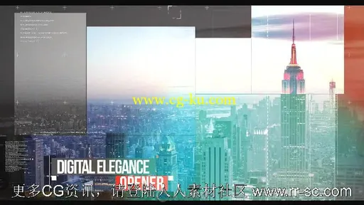 优雅美丽的现代幻灯片标题动画AE模板 Digital Elegance的图片2