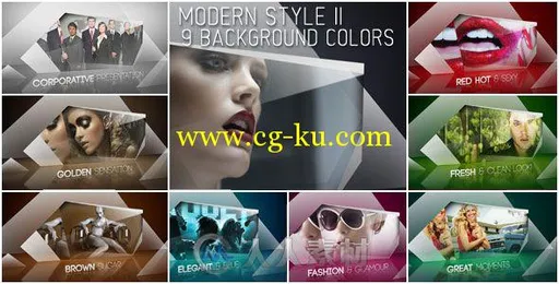 现代风格幻灯片标题动画AE模板 Videohive Modern Style II 232134的图片1