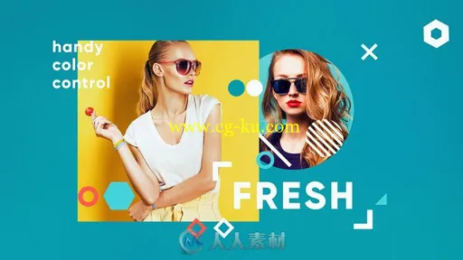 时尚色彩明亮的幻灯片相册动画AE模板 Videohive Trendy Opener 17410699的图片4