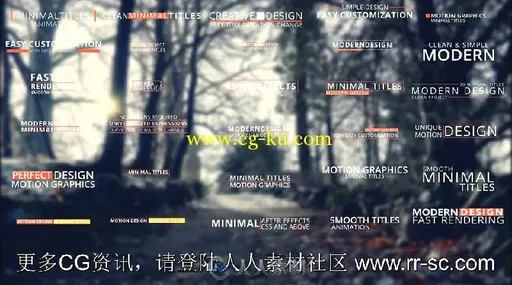 时尚简单的迷你标题动画AE模板 Videohive Minimal Titles 17813640的图片2